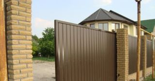 Купить откатные ворота из профнастила Краснокамск, цена от 1761 руб.